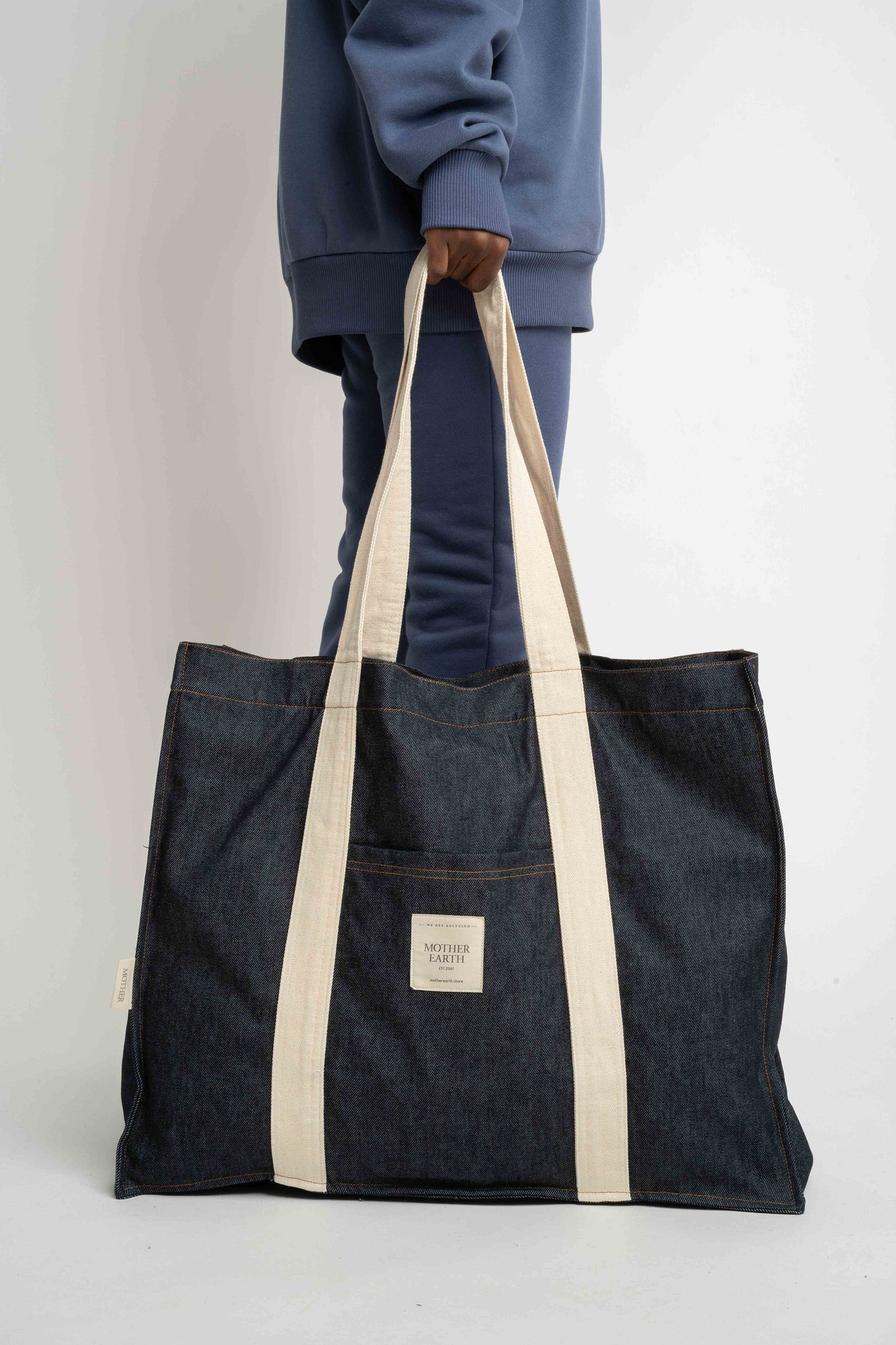 TORBA TYPU SHOPPER  BAG GRANATOWA- LIDO