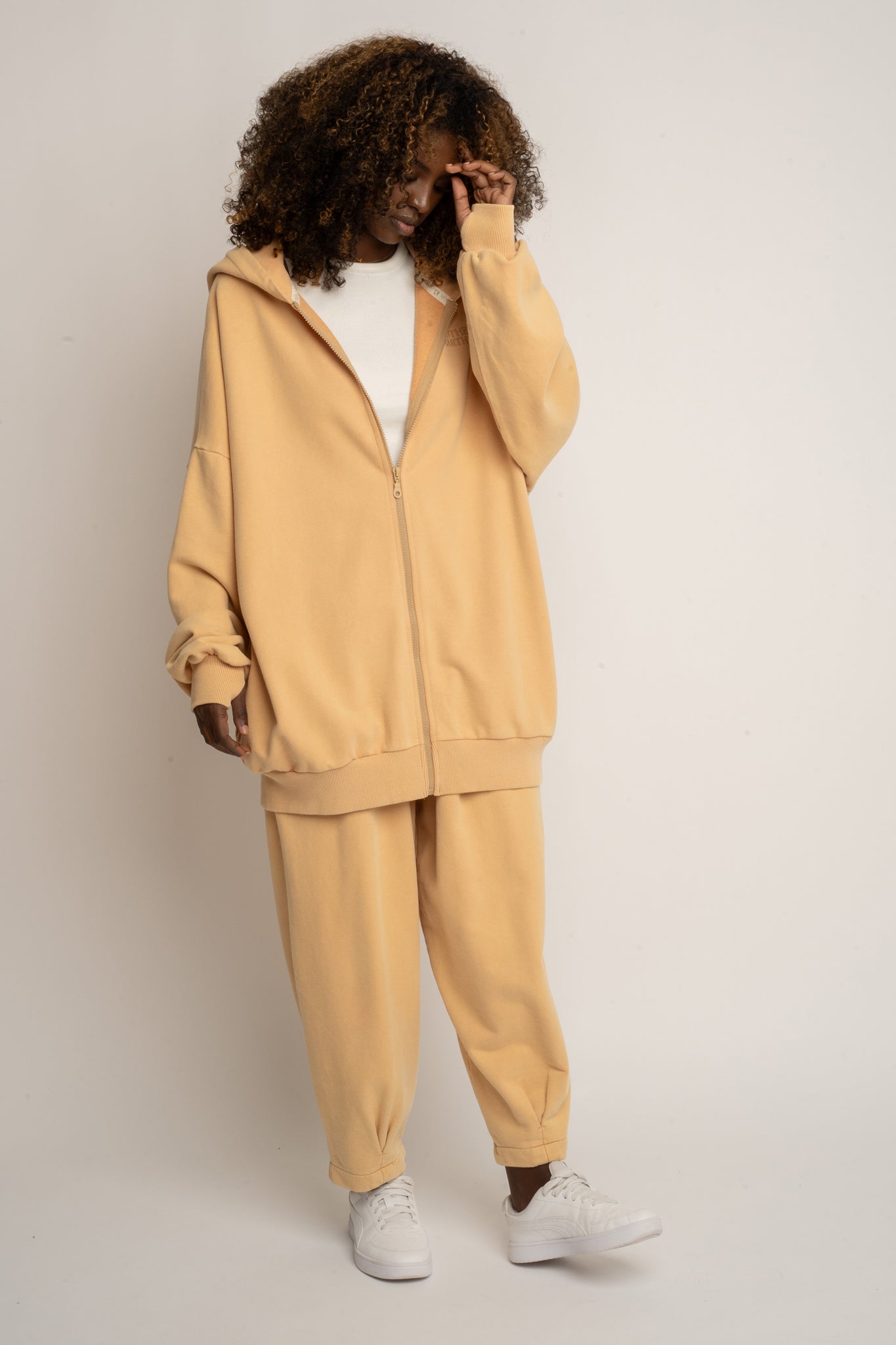 WASHED EFFECT HOODIE PEACH - SKAGEN