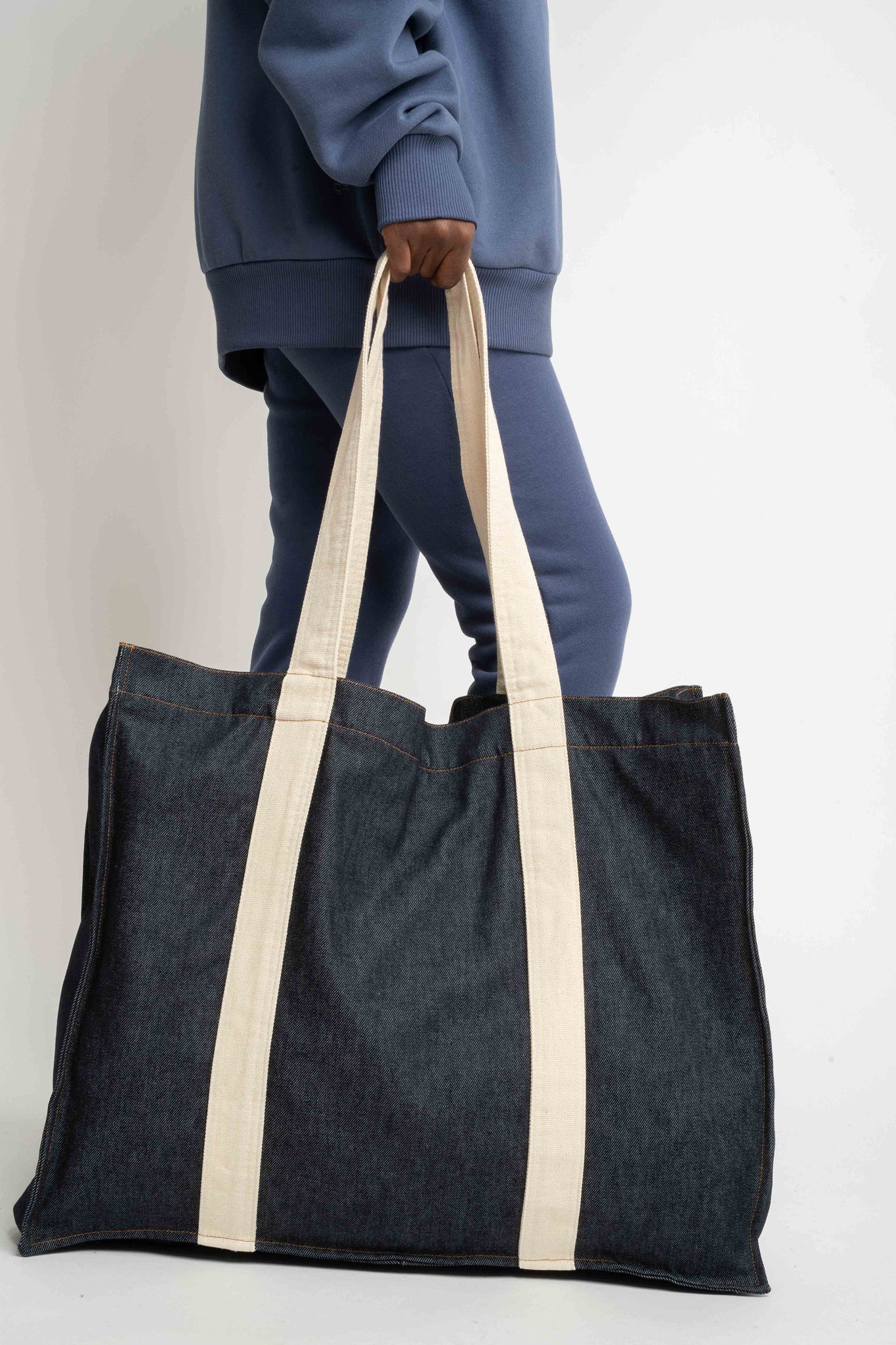 TORBA TYPU SHOPPER  BAG GRANATOWA- LIDO