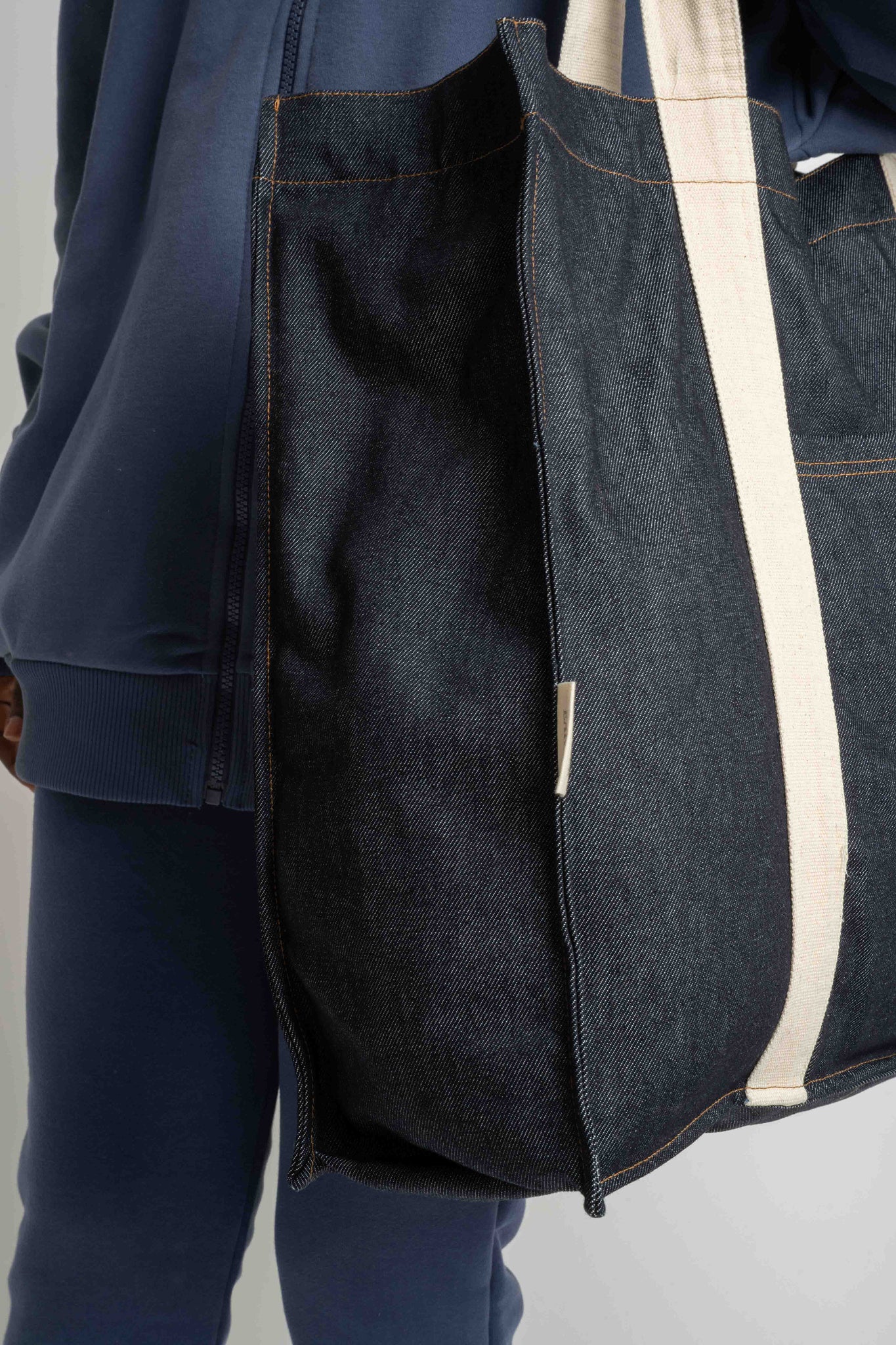 TORBA TYPU SHOPPER  BAG GRANATOWA- LIDO