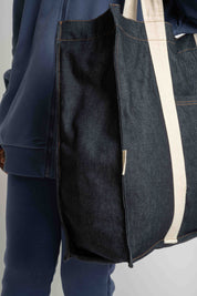 TORBA TYPU SHOPPER  BAG GRANATOWA- LIDO