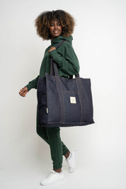 SHOPPER BAG DARK NAVY - LIDO
