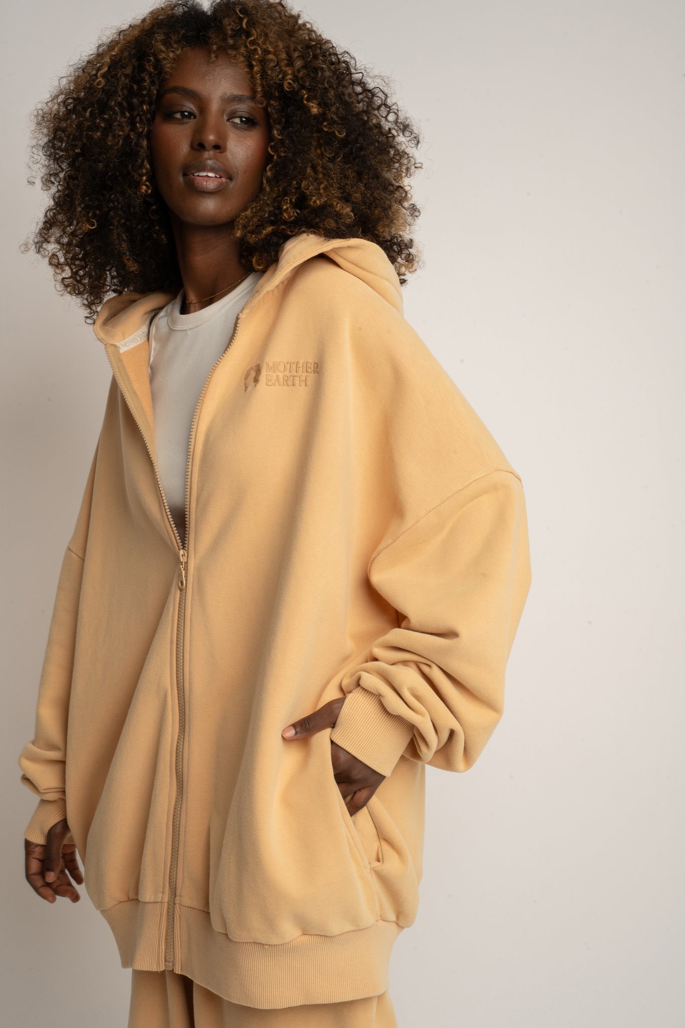 WASHED EFFECT HOODIE PEACH - SKAGEN