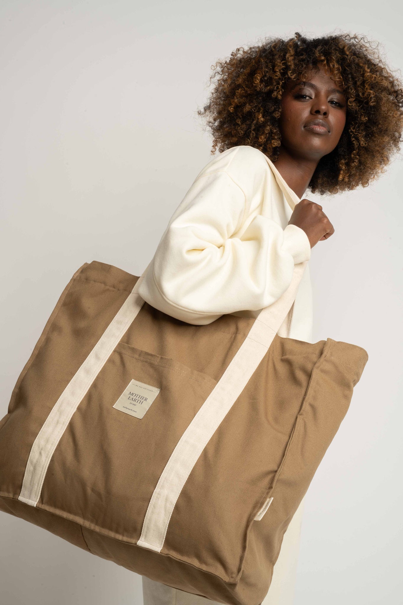Torba typu shopper LIDO jasnokhaki – Mother Earth