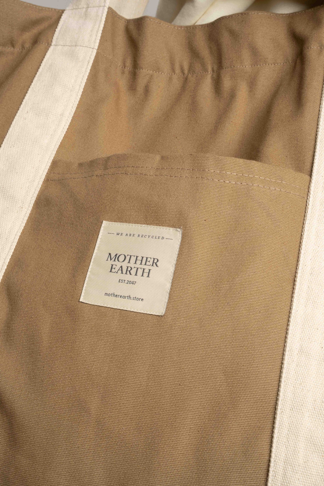 Torba shopper LIDO jasnokhaki – detal certyfikowanej dzianiny