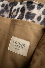 Wnętrze torby typu shopper LIDO jasnokhaki z podszewką