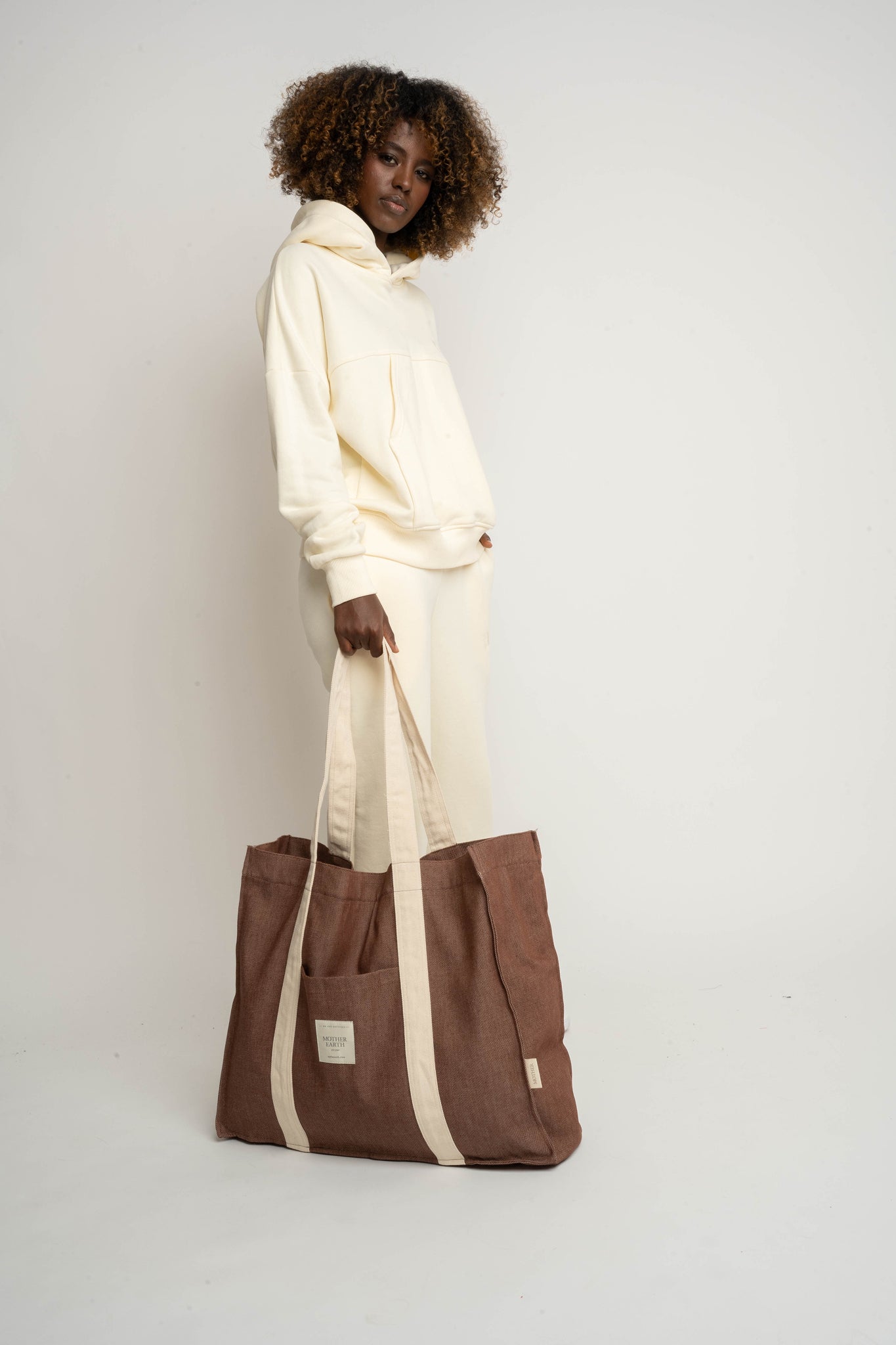 TORBA TYPU SHOPPER  BAG BRĄZOWA - LIDO