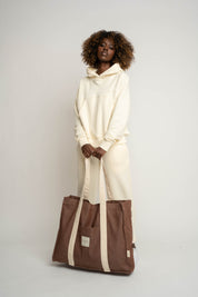 TORBA TYPU SHOPPER  BAG BRĄZOWA - LIDO