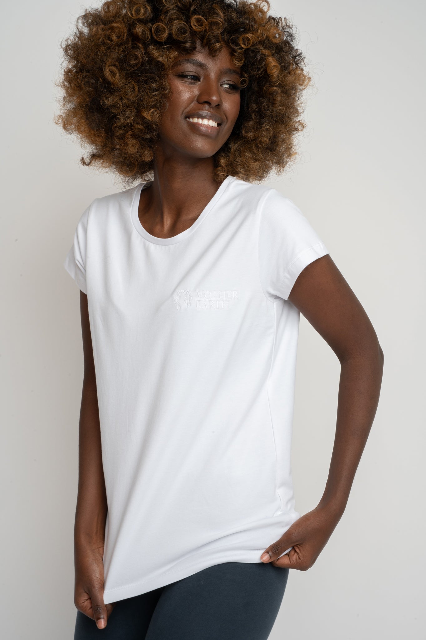 T-SHIRT DAMSKI BIAŁY - PETIT