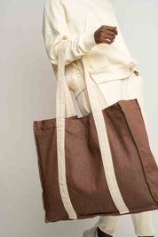 TORBA TYPU SHOPPER  BAG JASNOBRĄZOWA - LIDO