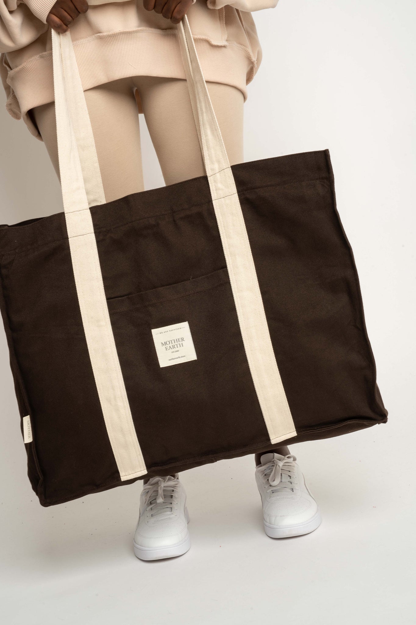 BROWN SHOPPER BAG - LIDO