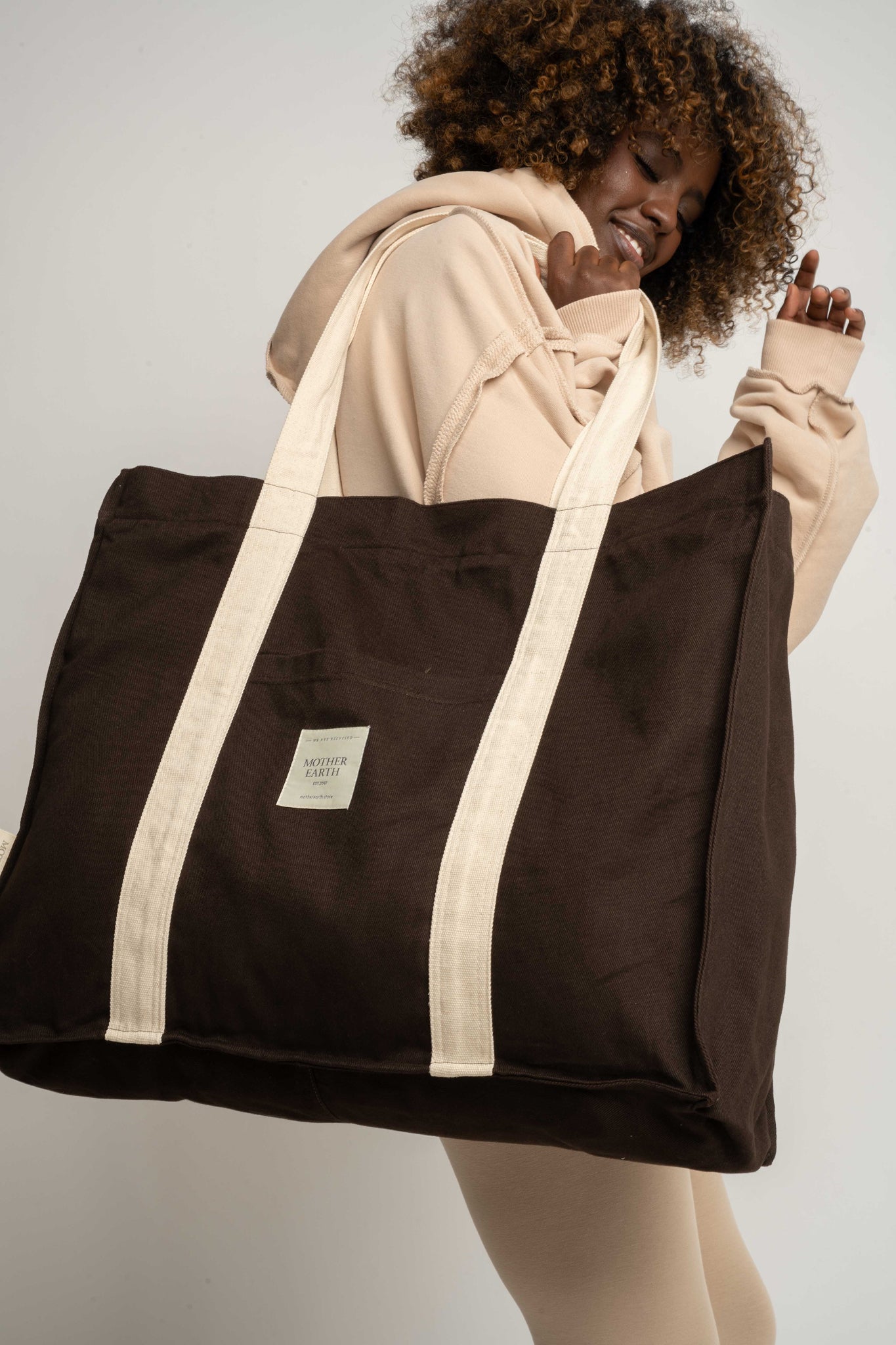 BROWN SHOPPER BAG - LIDO