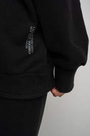 BLUZA Z DEKOLTEM OVERSIZE CZARNA - BISCOE