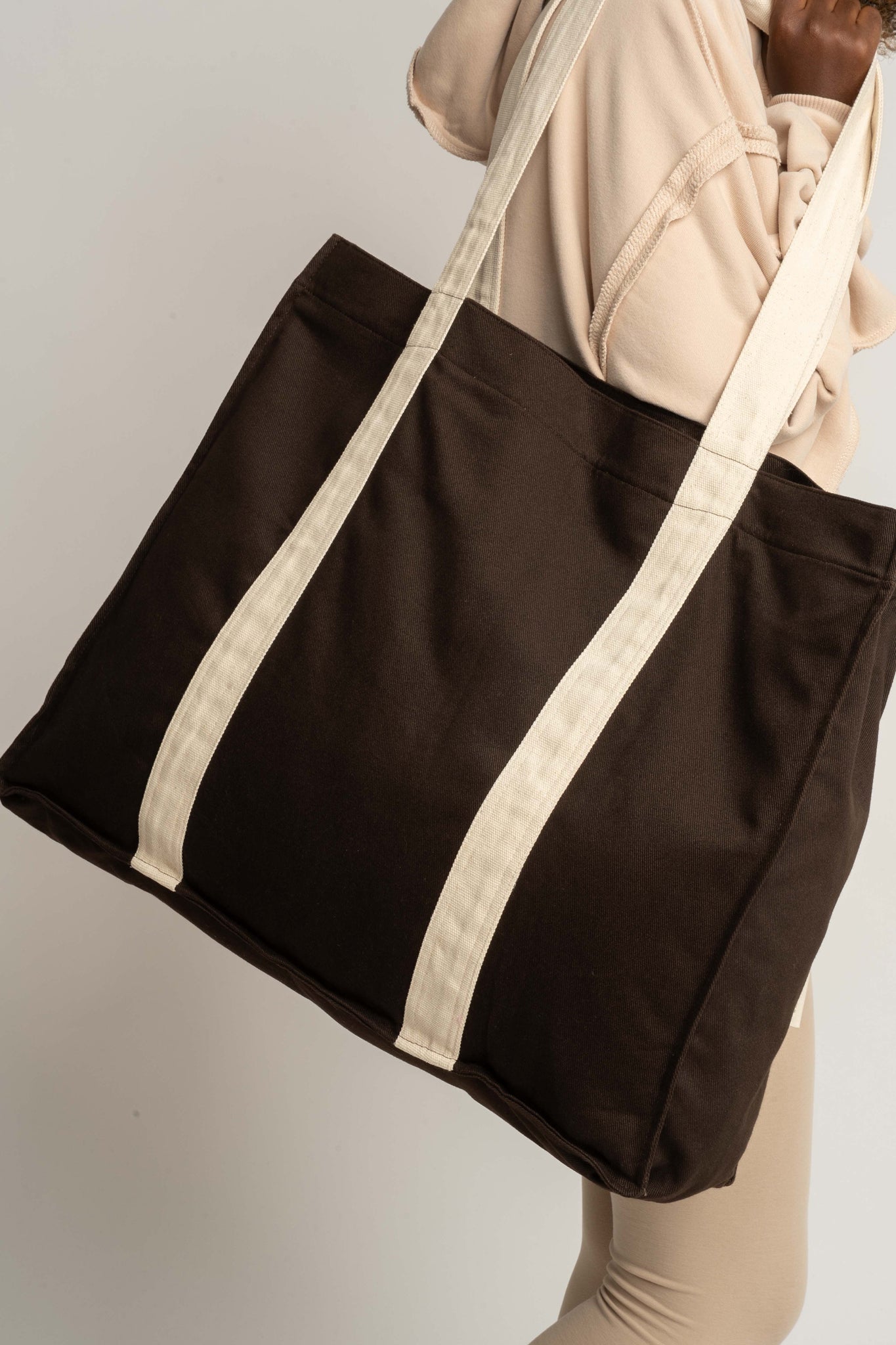 BROWN SHOPPER BAG - LIDO
