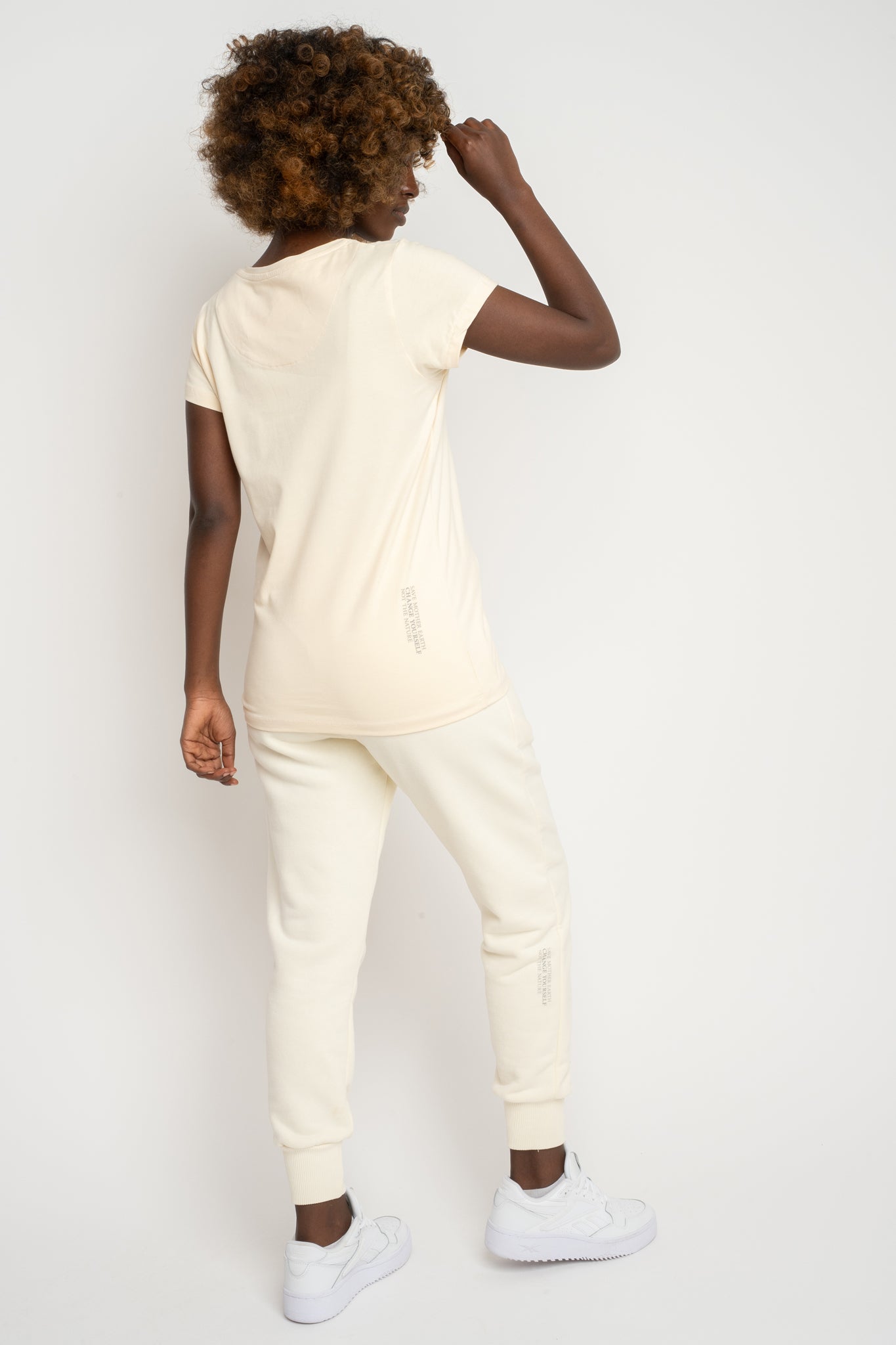 T-SHIRT DAMSKI ECRU - PETIT