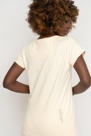 T-SHIRT DAMSKI ECRU - PETIT