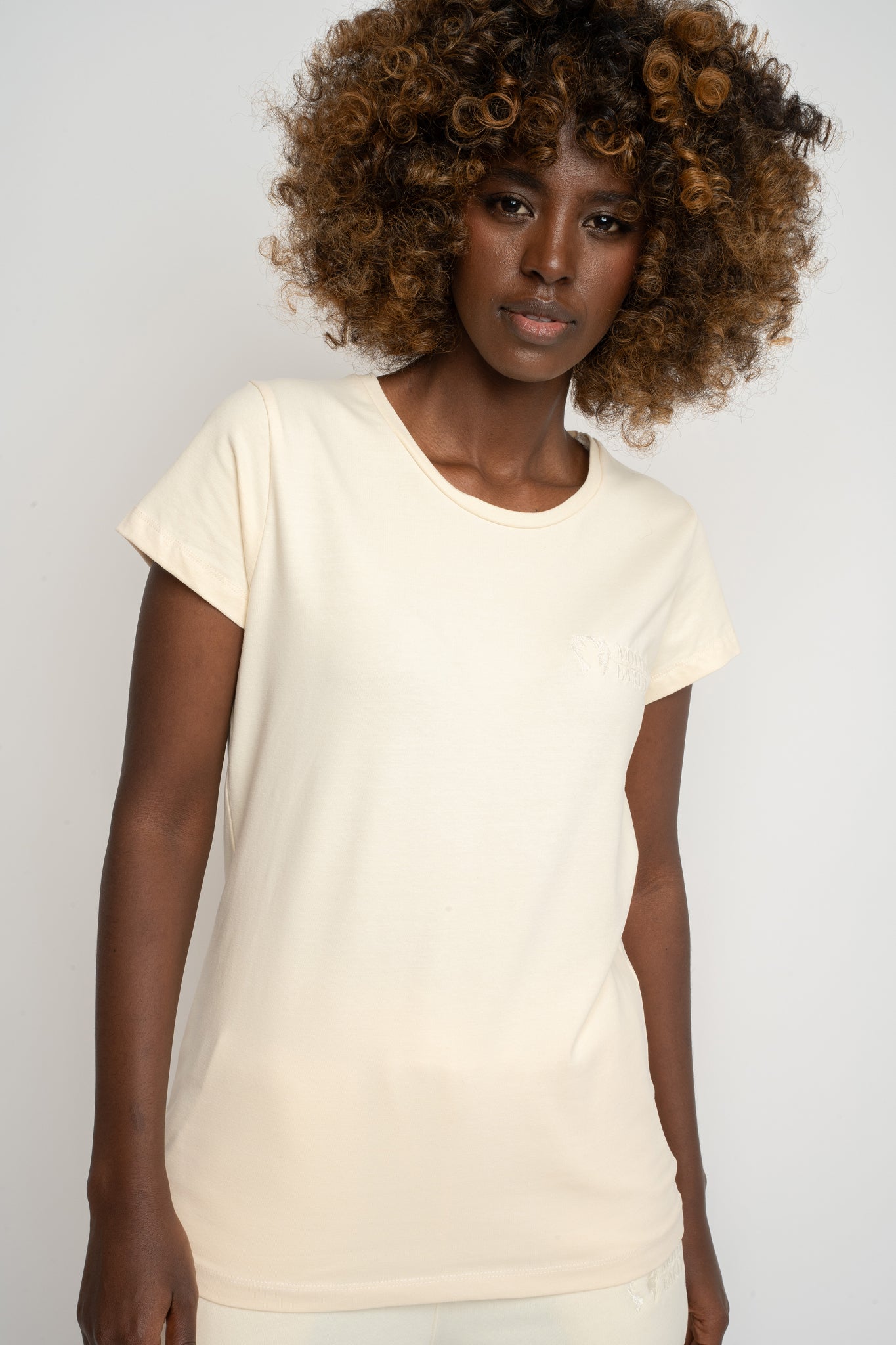 T-SHIRT DAMSKI ECRU - PETIT