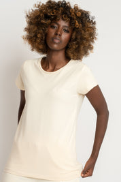 T-SHIRT DAMSKI ECRU - PETIT