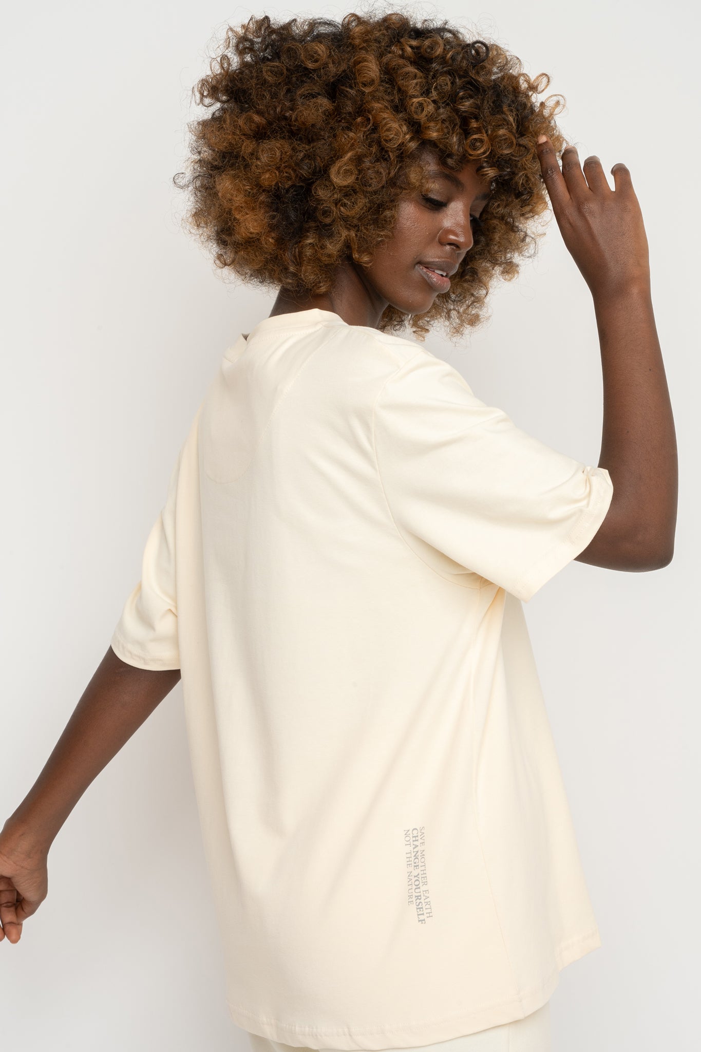 T-SHIRT DAMSKI ECRU - OYSTER