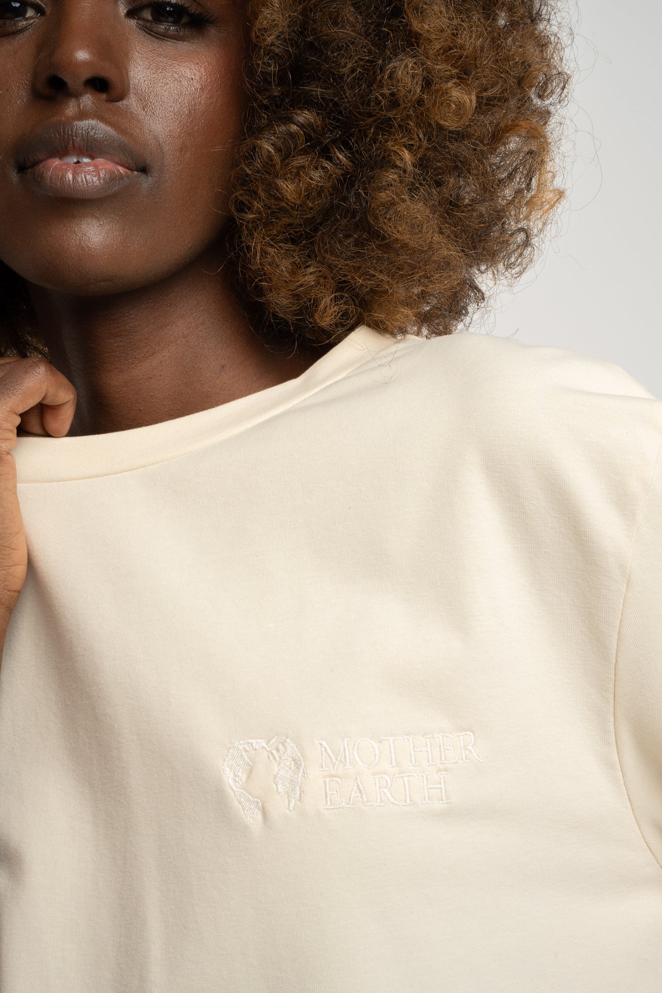 T-SHIRT DAMSKI ECRU - OYSTER