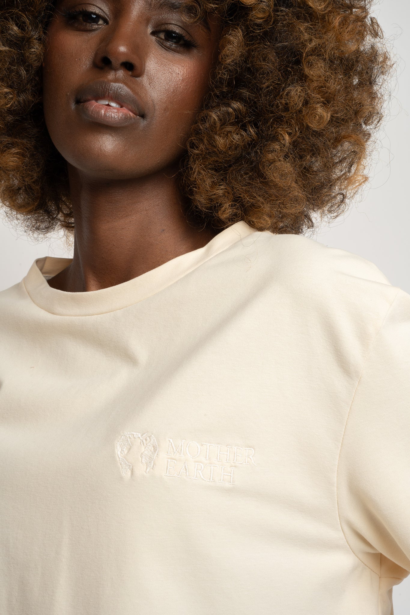 T-SHIRT DAMSKI ECRU - OYSTER