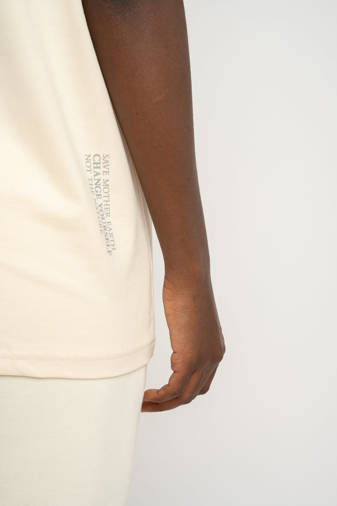 T-SHIRT DAMSKI ECRU - OYSTER