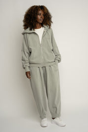 WASHED EFFECT OLIVE BLOUSE - NARVIK
