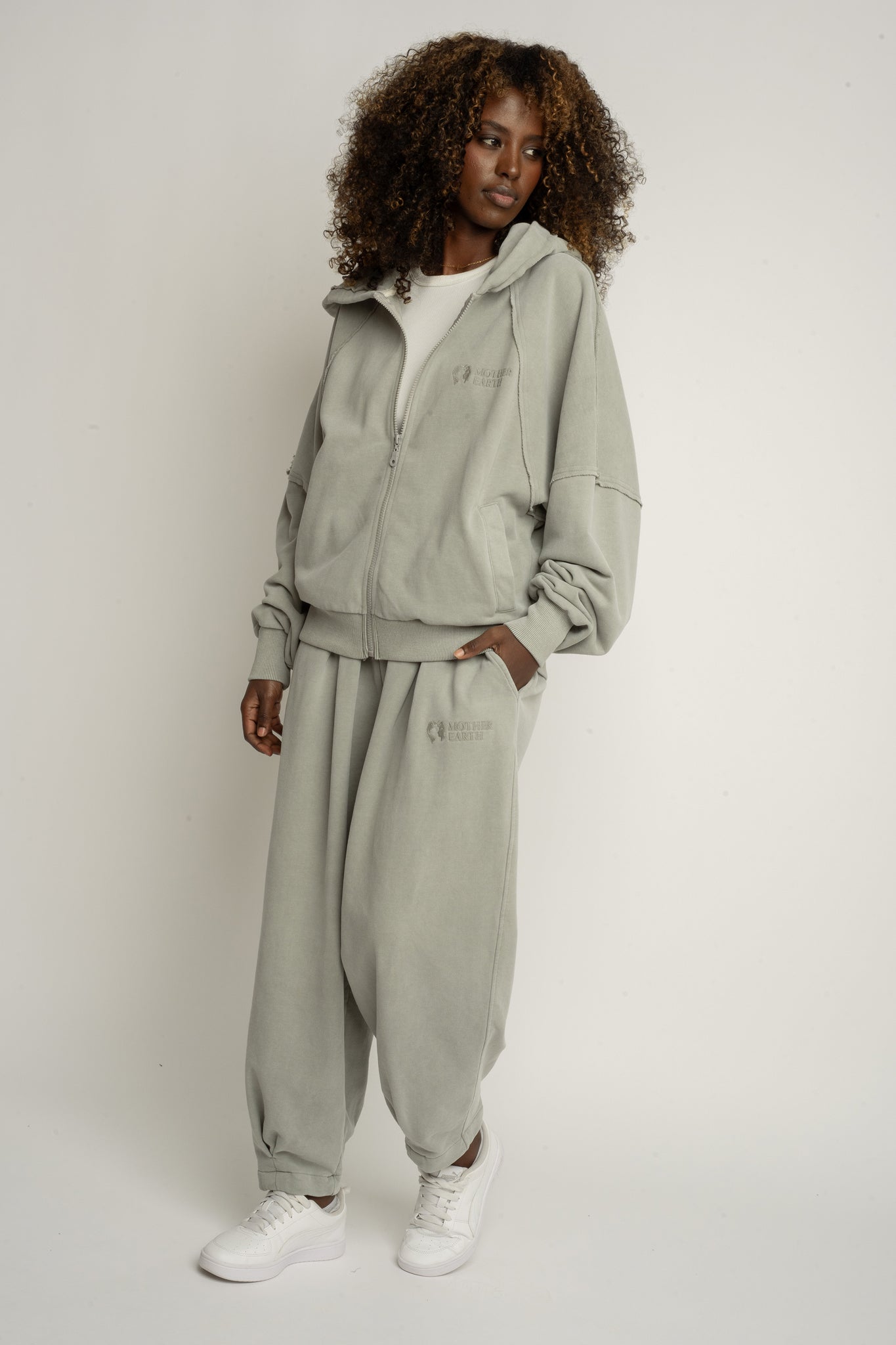 WASHED EFFECT OLIVE BLOUSE - NARVIK
