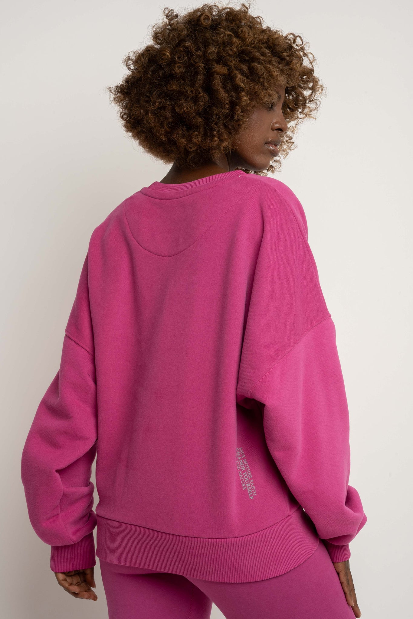 BLUZA TYPU CREWNECK RÓŻOWA - OZARK