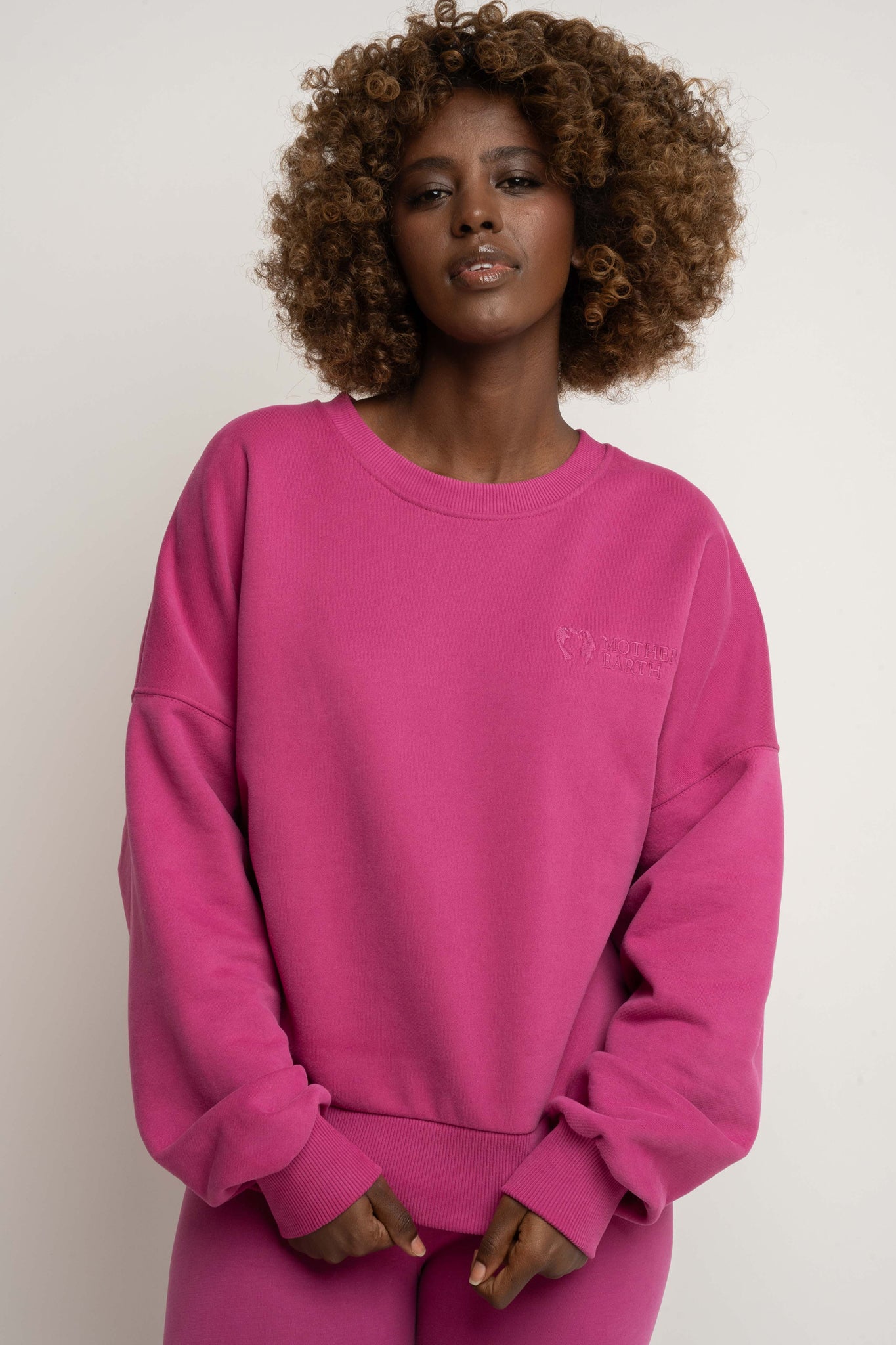 BLUZA TYPU CREWNECK RÓŻOWA - OZARK