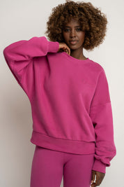 BLUZA TYPU CREWNECK RÓŻOWA - OZARK