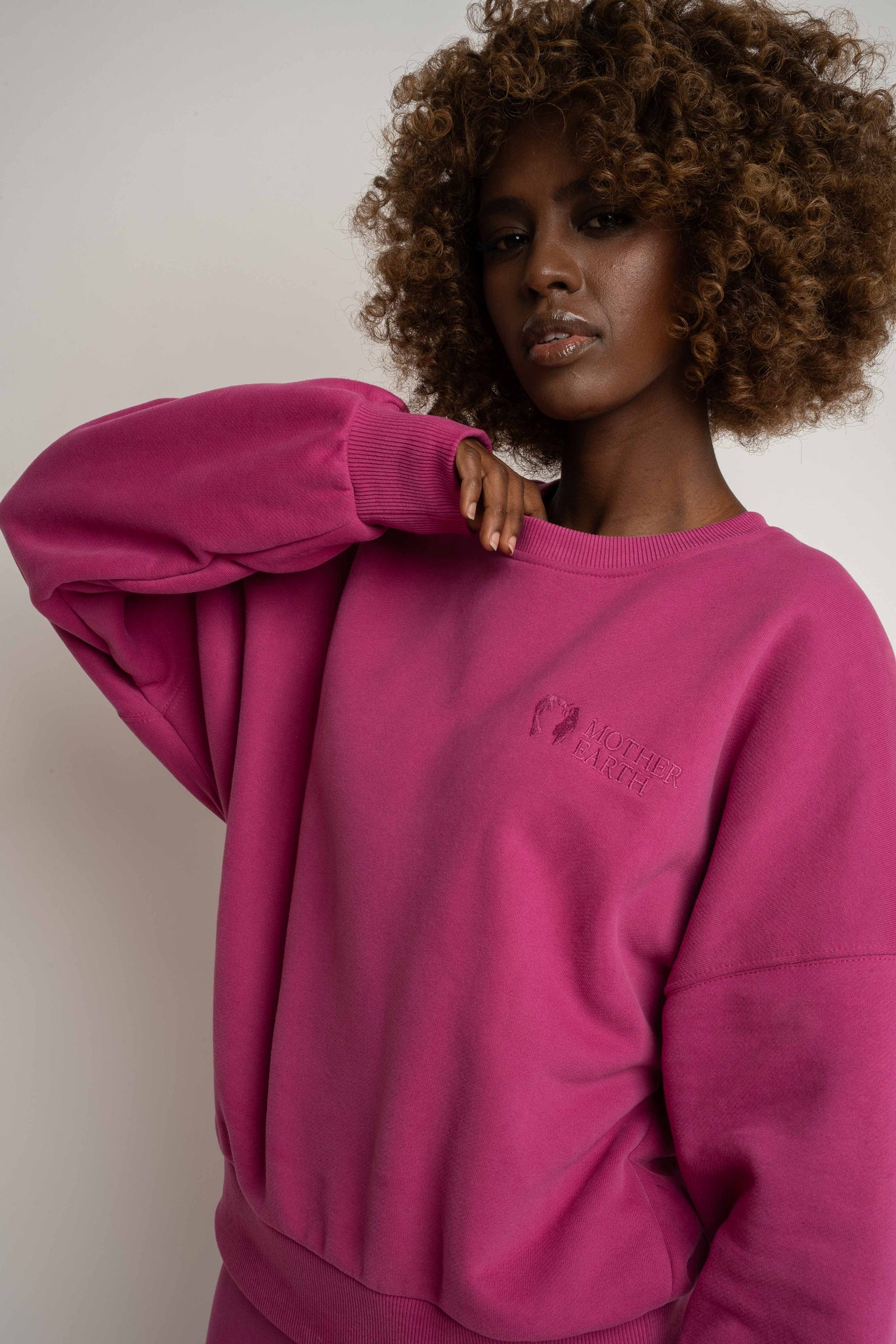 BLUZA TYPU CREWNECK RÓŻOWA - OZARK
