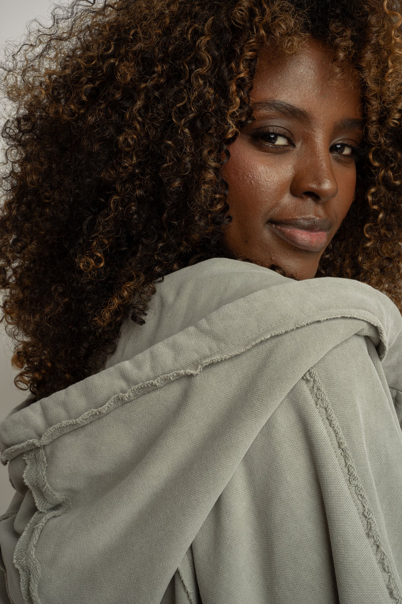 WASHED EFFECT OLIVE BLOUSE - NARVIK