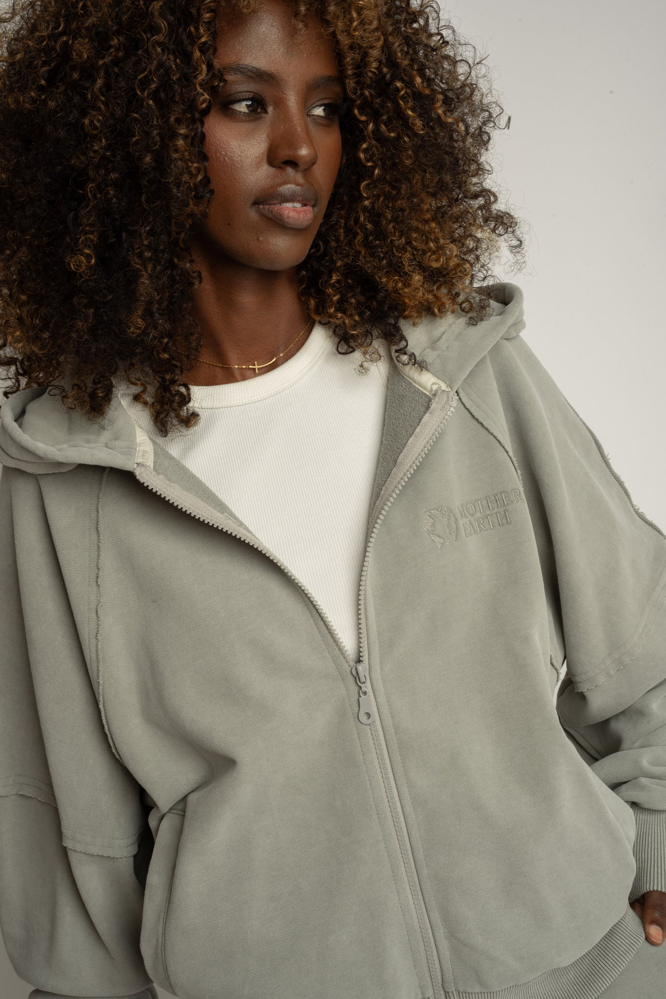 WASHED EFFECT OLIVE BLOUSE - NARVIK