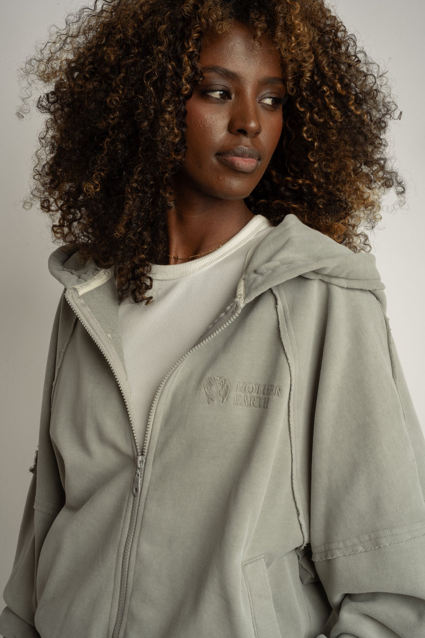 WASHED EFFECT OLIVE BLOUSE - NARVIK