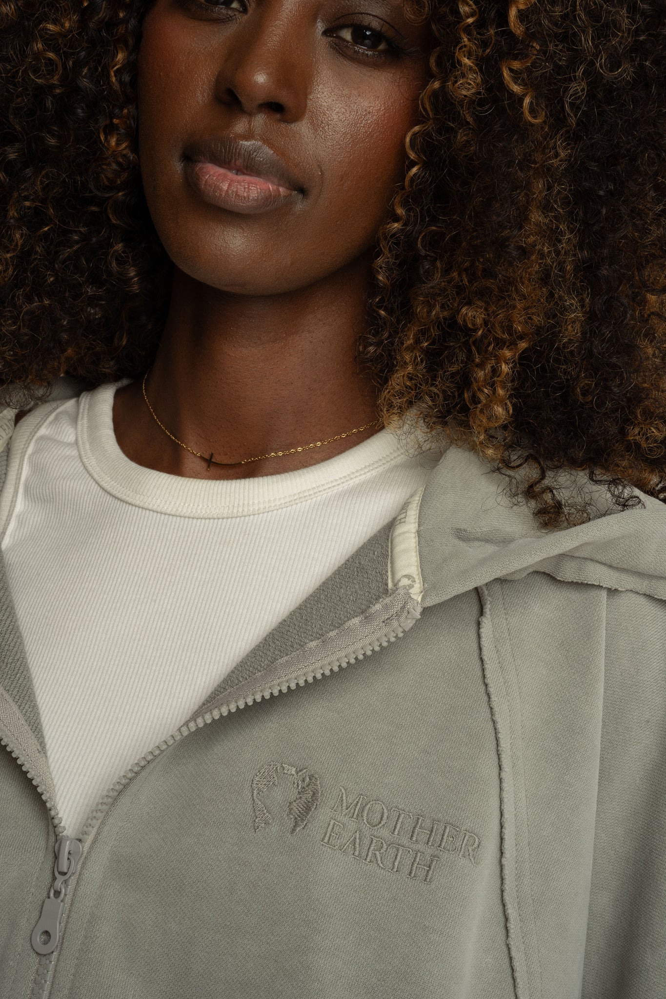 WASHED EFFECT OLIVE BLOUSE - NARVIK