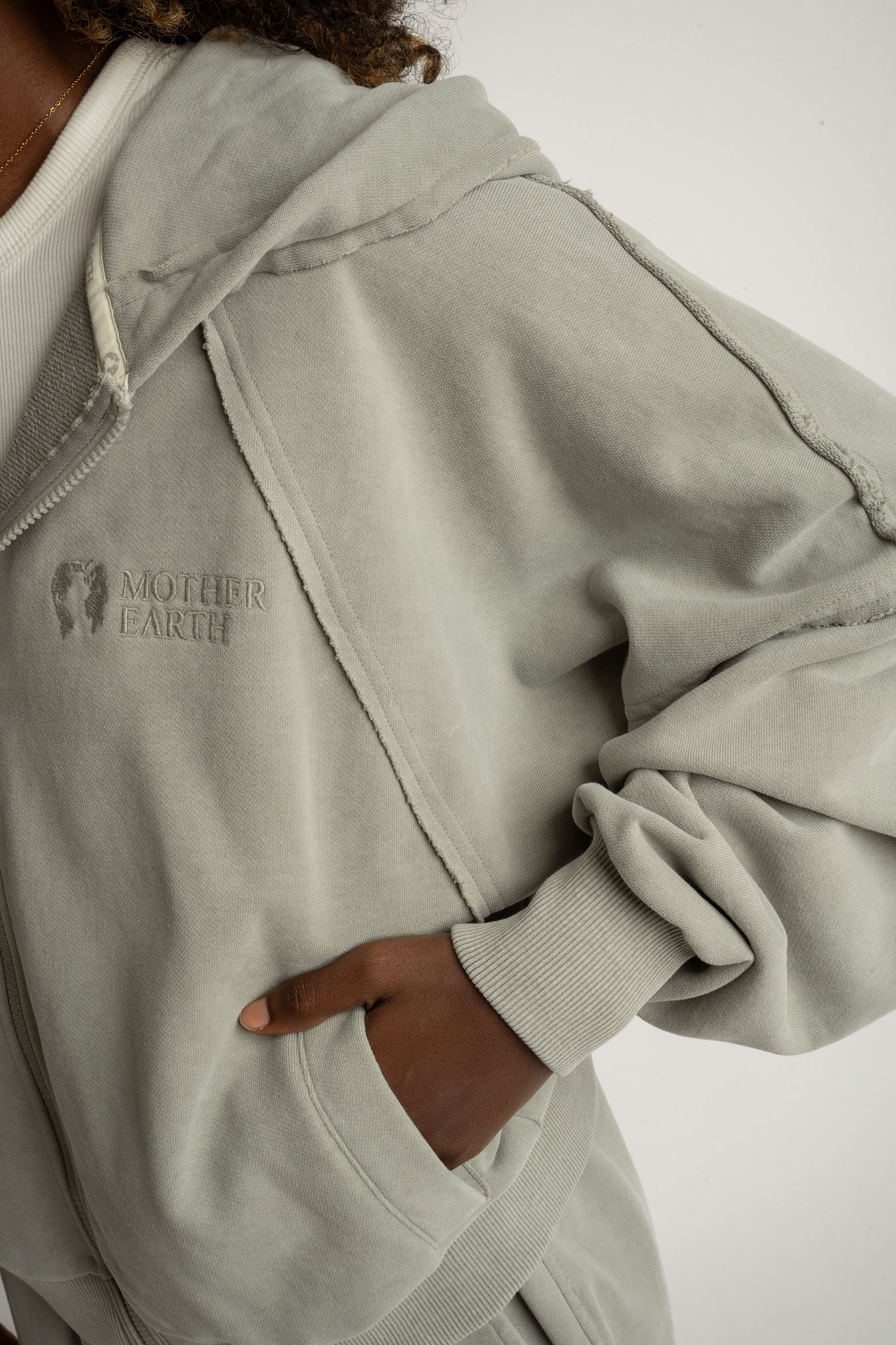 WASHED EFFECT OLIVE BLOUSE - NARVIK