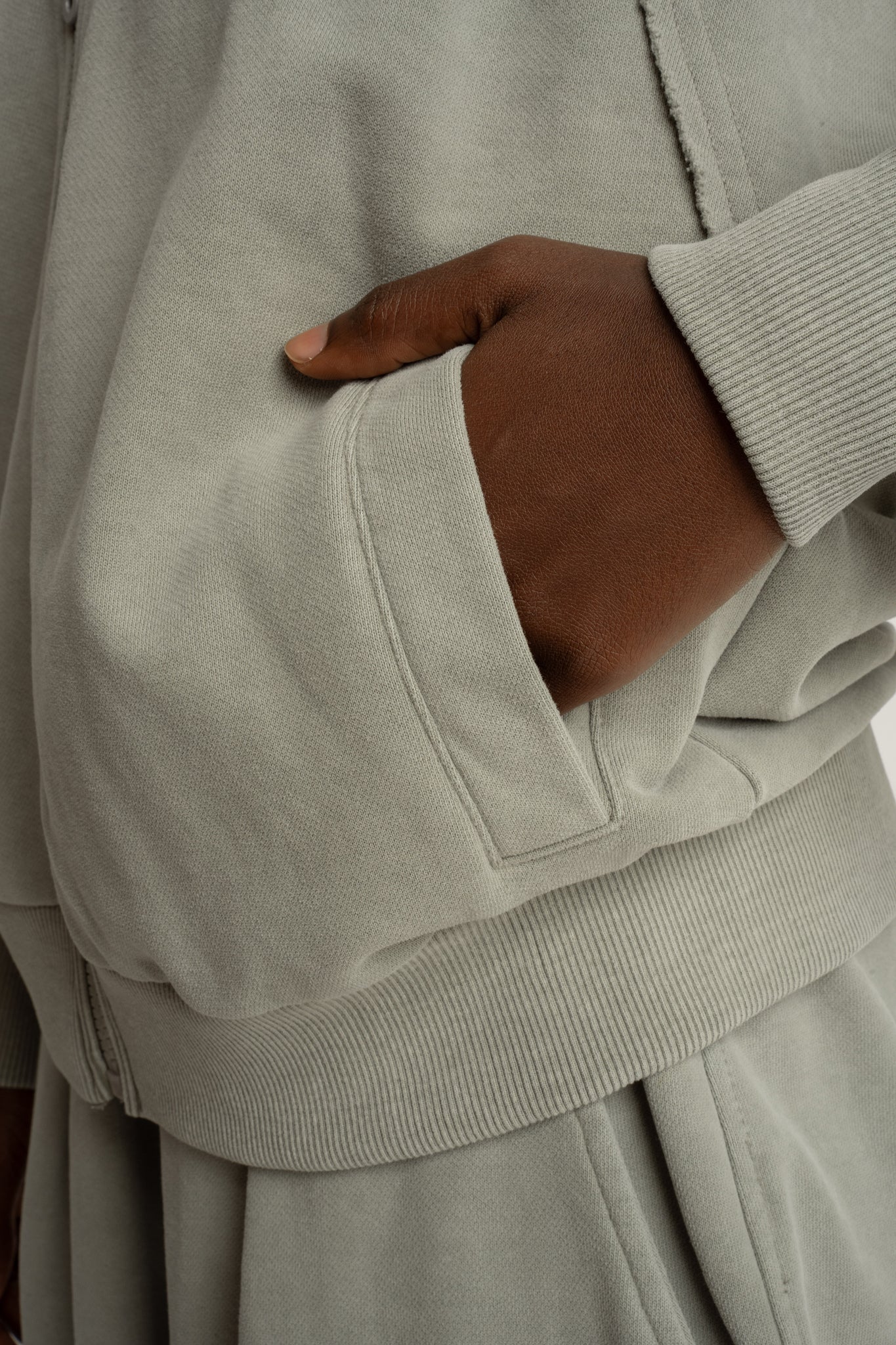 WASHED EFFECT OLIVE BLOUSE - NARVIK