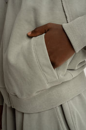 WASHED EFFECT OLIVE BLOUSE - NARVIK