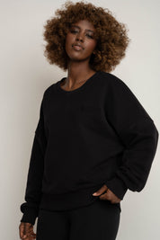 BLUZA TYPU CREWNECK CZARNA - OZARK