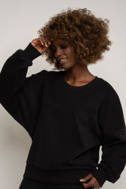 BLUZA TYPU CREWNECK CZARNA - OZARK