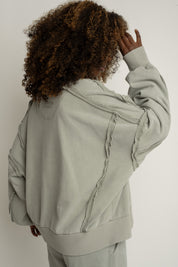 WASHED EFFECT BLOUSE OLIVE - DALARNA