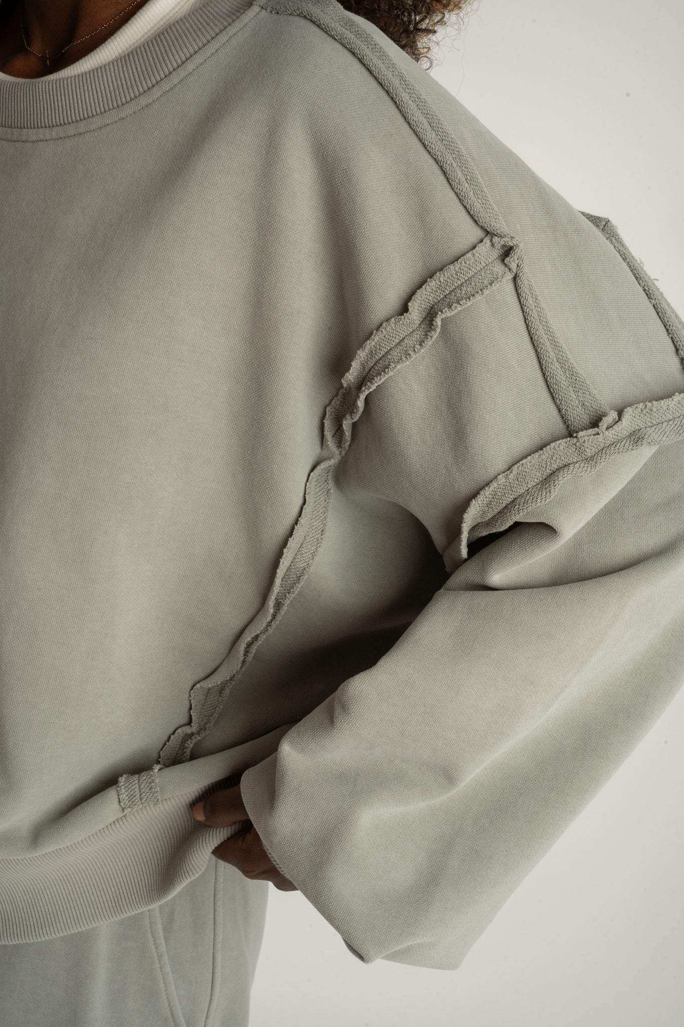 WASHED EFFECT BLOUSE OLIVE - DALARNA