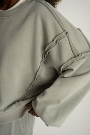 WASHED EFFECT BLOUSE OLIVE - DALARNA