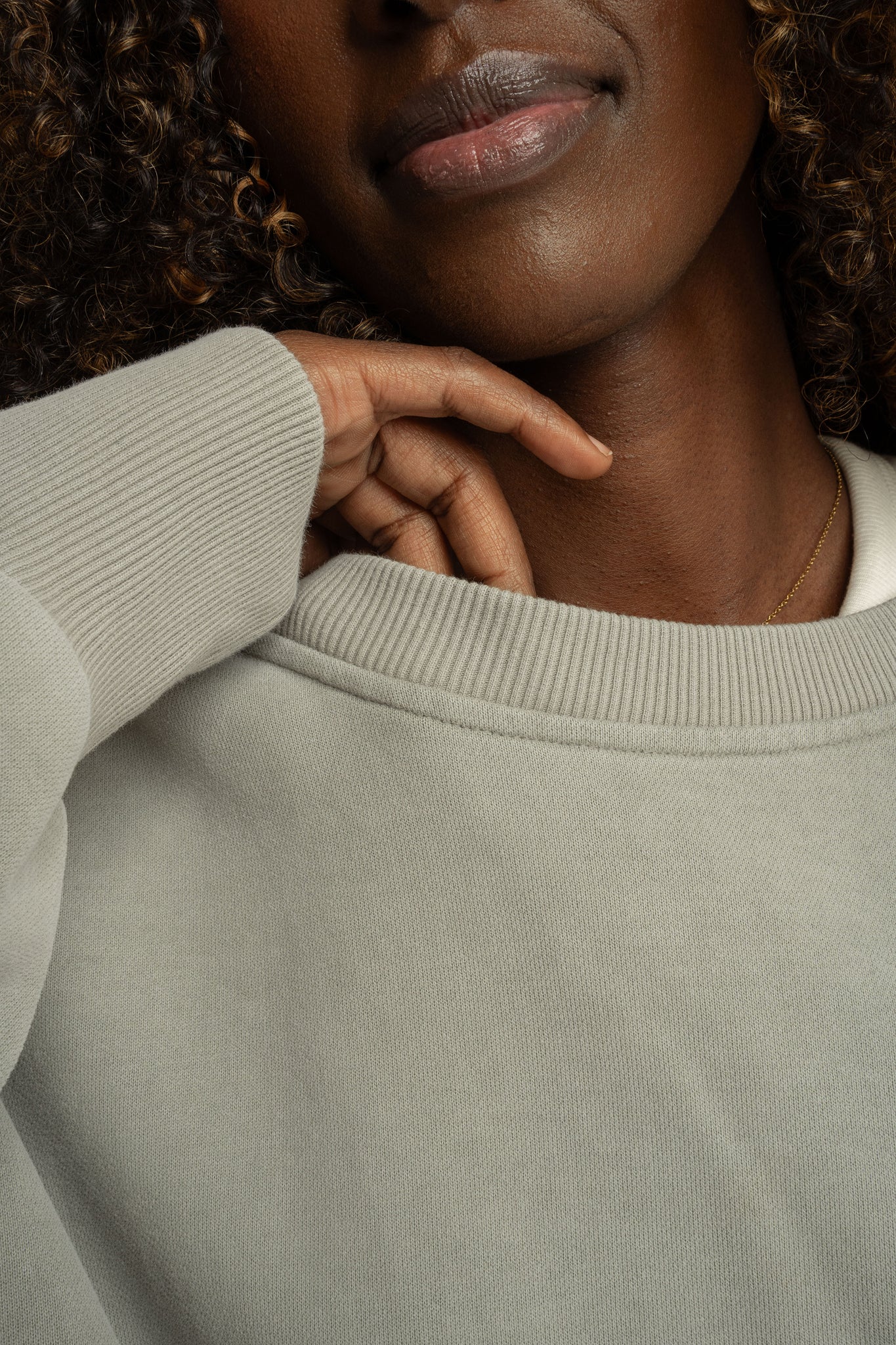 WASHED EFFECT BLOUSE OLIVE - DALARNA