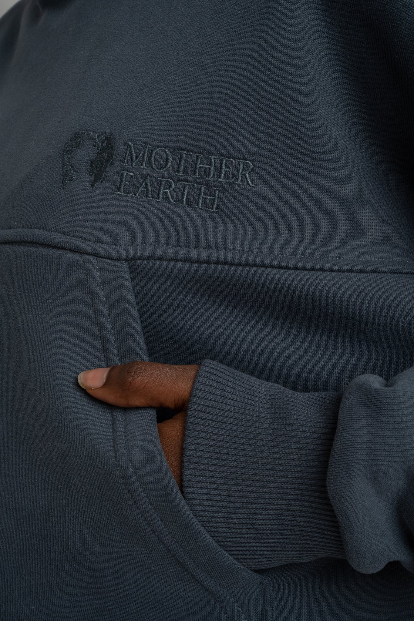 BLUZA Z KAPTUREM GRAFITOWA - MURIA