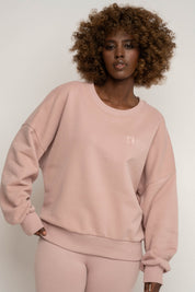 BLUZA TYPU CREWNECK JASNORÓŻOWA - OZARK