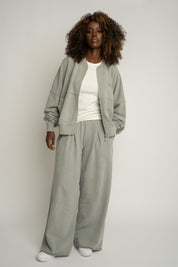 BLUZA BASEBALLÓWKA Z EFEKTEM WASHED OLIWKOWA - ALESUND