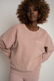 BLUZA TYPU CREWNECK JASNORÓŻOWA - OZARK