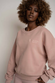 BLUZA TYPU CREWNECK JASNORÓŻOWA - OZARK